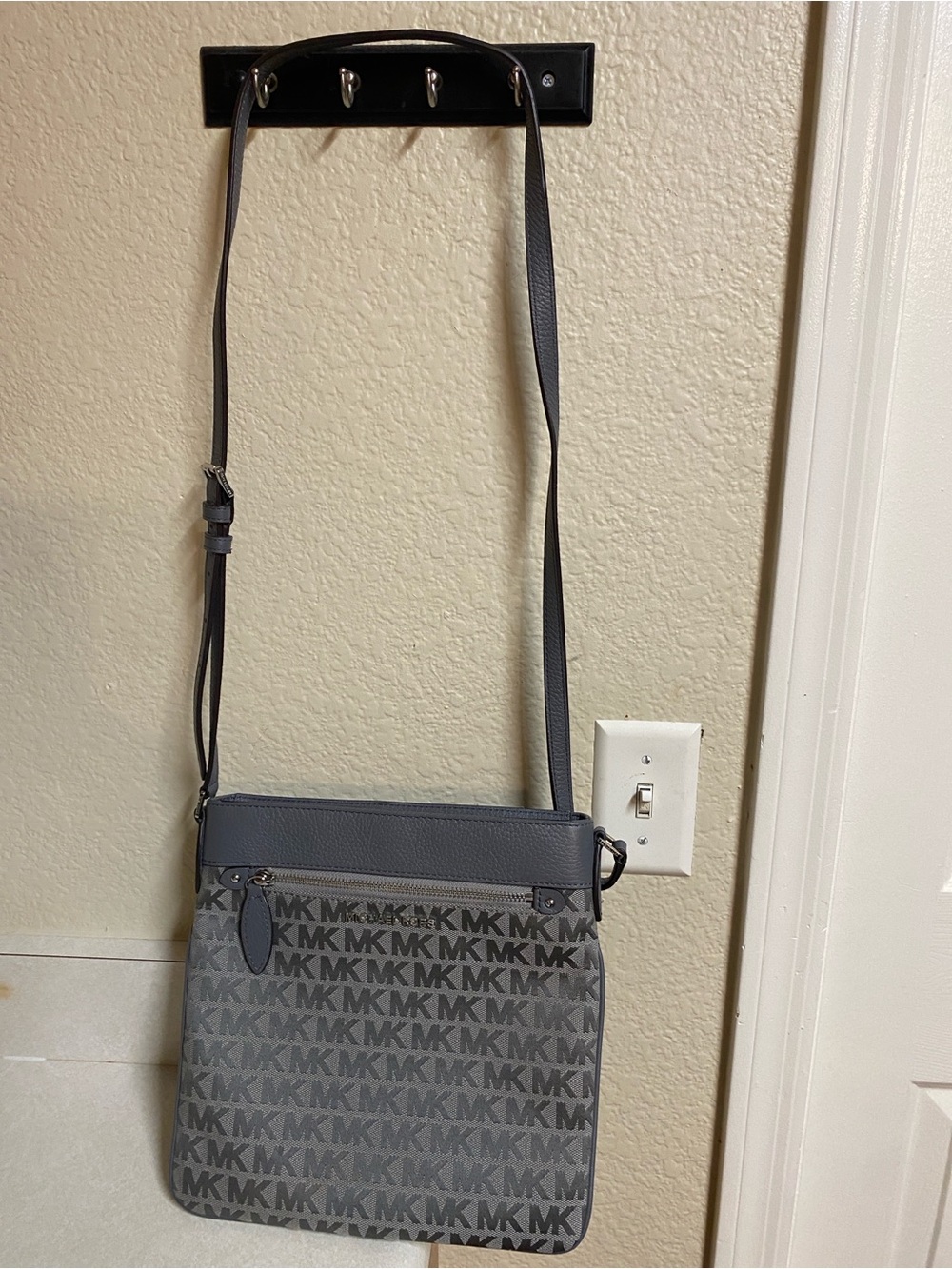 Michael Kors Gray Crossbody Messenger Bag